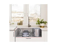 gaomon 30 Inch Kitchen Sink for Single Bowl,Undermount Kitchen Sink Stainless Steel Sink 16 Gauge Kitchen Sinks with Accessories, Easy Drain