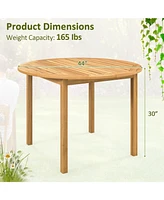 Sugift 44" Round Outdoor Patio Dining Table