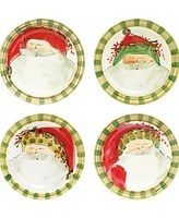 Vietri Old St. Nick Assorted Round Salad Plates, Set of 4