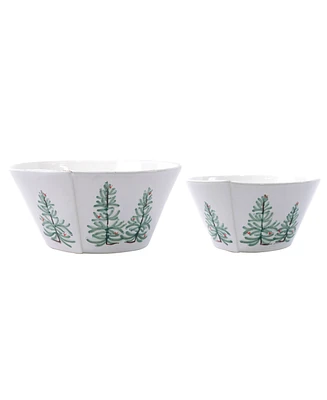 Vietri Lastra Holiday 2 Piece Serving Bowls Set