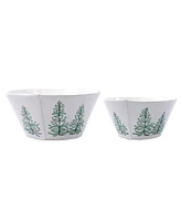 Vietri Lastra Holiday 2 Piece Serving Bowls Set