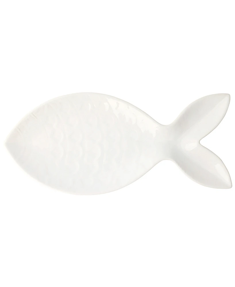 Vietri Santorini Large Figural Fish Platter