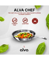 Alva Chef Stainless Steel Frying Pan Skillet 11" - Versatile Cooking Pan