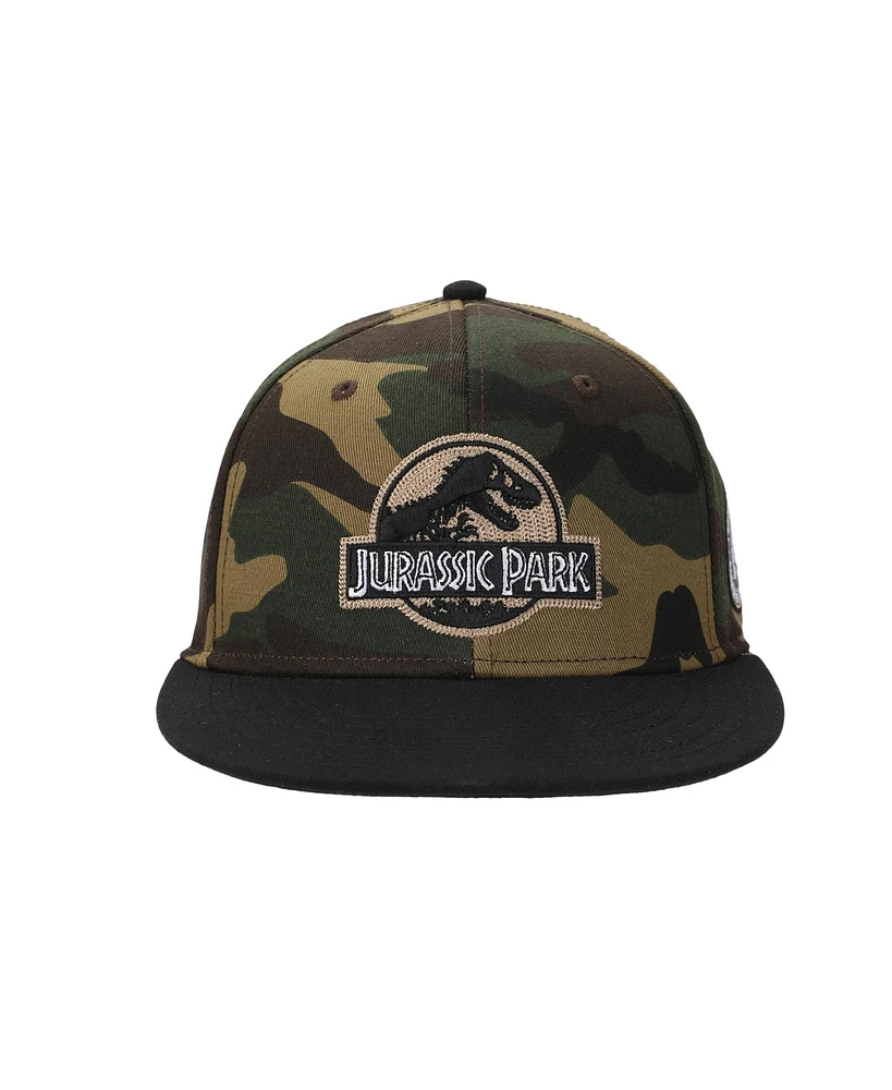 Jurassic Park Men's Logo Adult Camouflage Snapback Hat