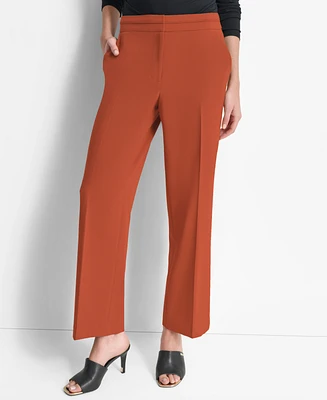 Dkny Petite Seamed Waistband Wide-Leg Pants