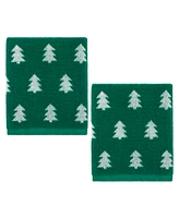 Nicole Miller Festive Pine 2-Pack Cotton Hand Towel Set, 28" x 16"