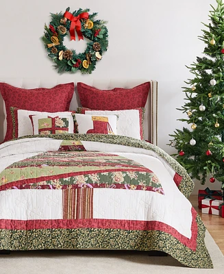 Greenland Home Fashions Christmas Tree Holiday 2-Pc. Quilt Set, Twin/Twin Xl