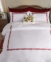 Levtex Holly Thistle Embroidered -Pc. Duvet Cover Set