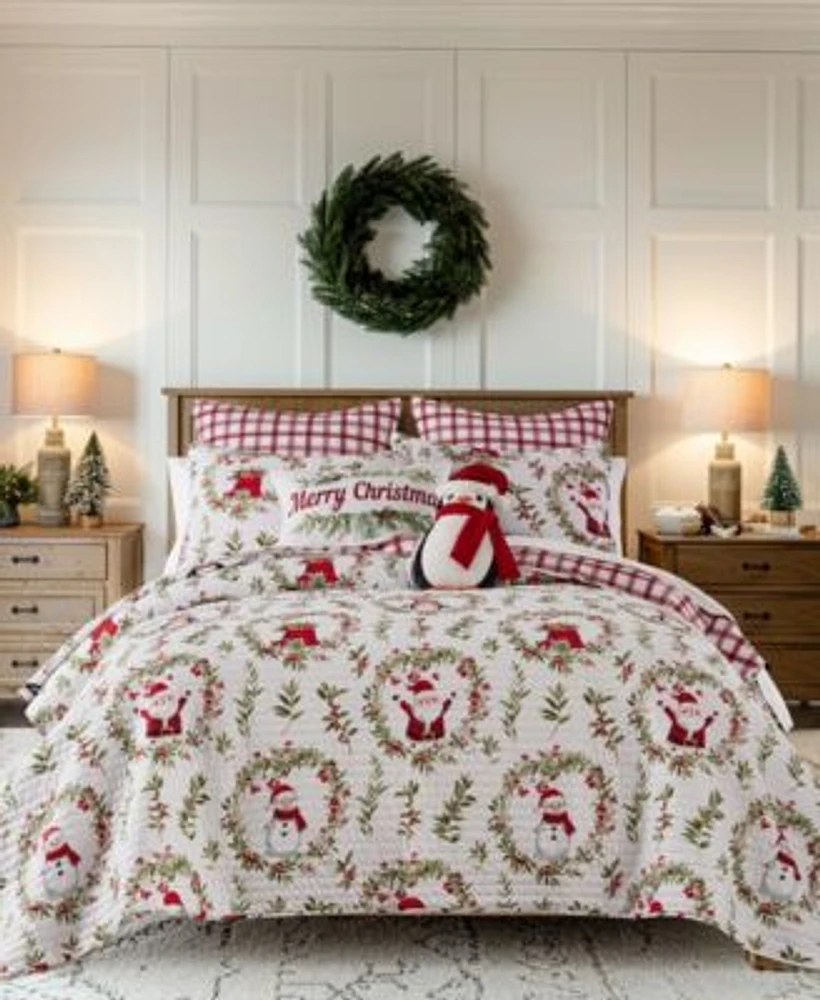 Levtex Merry Bright Pine Plaid Reversible Quilt Sets