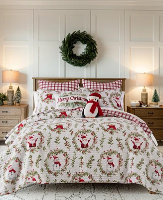 Levtex Merry Bright Pine Plaid Reversible -Pc. Quilt Set