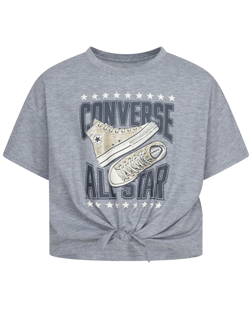 Converse Big Girls Tie-Front Boxy Graphic Tee