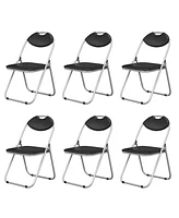 Sugift Pieces Portable Folding Dining Chairs Set with Carrying Handles
