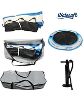 Wateraft Floating Inflatable Dock with Mesh Net Center, Supports Up To 6 Adults