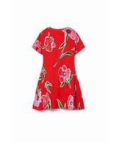 Desigual Girls Girls's Short ribbed floral dress