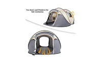 Slickblue 4-Person Pop Up Camping Tent, Easy Setup for Hiking, Fishing, Beach & Outdoor Adventures