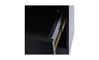Slickblue 1-Drawer Metal Handle Bedside Cabinet Nightstand for Bedroom Storage
