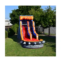 JumpOrange Rocker Commercial Grade Inflatable Water Slide with Splash Pool & Blower, Kids and Adults, Outdoor Backyard Water Park, Indoor Use, Summer