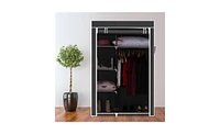 Slickblue 64" Portable Closet Wardrobe Organizer with Shelves and Clothes Rack for Efficient Storage