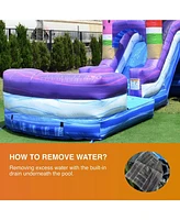 JumpOrange Ice Pops Bounce House Water Slide Combo with Pool (Blower Included), for Kids and Adults, Wet Dry Use, Tunnel Entrance, Basketball Hoop, Ou