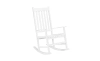 Slickblue Square Wooden Rocking Chair in Original Finish, Classic Design for Comfortable Indoor Seating