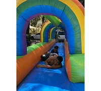 Pogo Bounce House Inflatable Slip and Splash Slide (Without Blower) - 25' Foot Long x 9' Foot Tall x 6' Foot Wide - Crossover Slip and Splash Slide