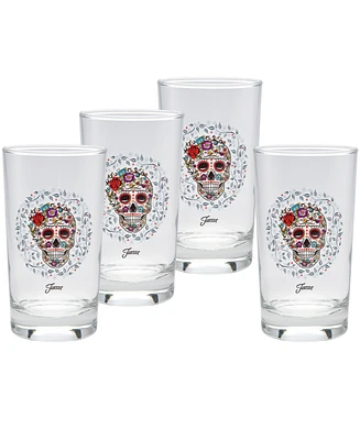 Fiesta Skull Vine Sugar Juice Glass, Set of 4