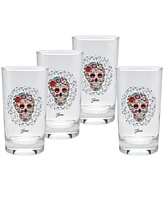 Fiesta Skull Vine Sugar Juice Glass, Set of 4
