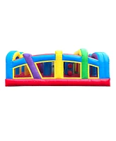 Pogo Bounce House Inflatable Obstacle Course for Kids (Without Blower) - 19.5 x 8 x 7.5 Foot Backyard Inflatable Bouncy Jumper