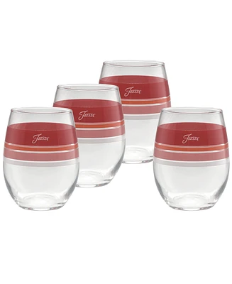 Fiesta Sunset Horizon Edgeline Stemless Wine Glass, Set of 4