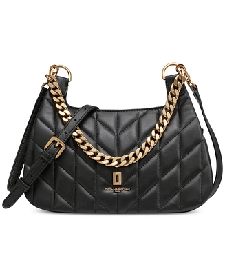 Karl Lagerfeld Paris Lafayette Small Quilted Leather Shoulder Bag