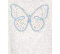 Carter's Little & Big Girls Cotton Butterfly Ruffled Long-Sleeve T-Shirt