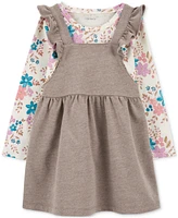 Carter's Toddler Girls Floral-Print T-Shirt & Flutter Dress, 2 Piece Set