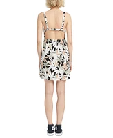 Volcom Juniors' Waverly Square-Neck Cutout-Back Dress