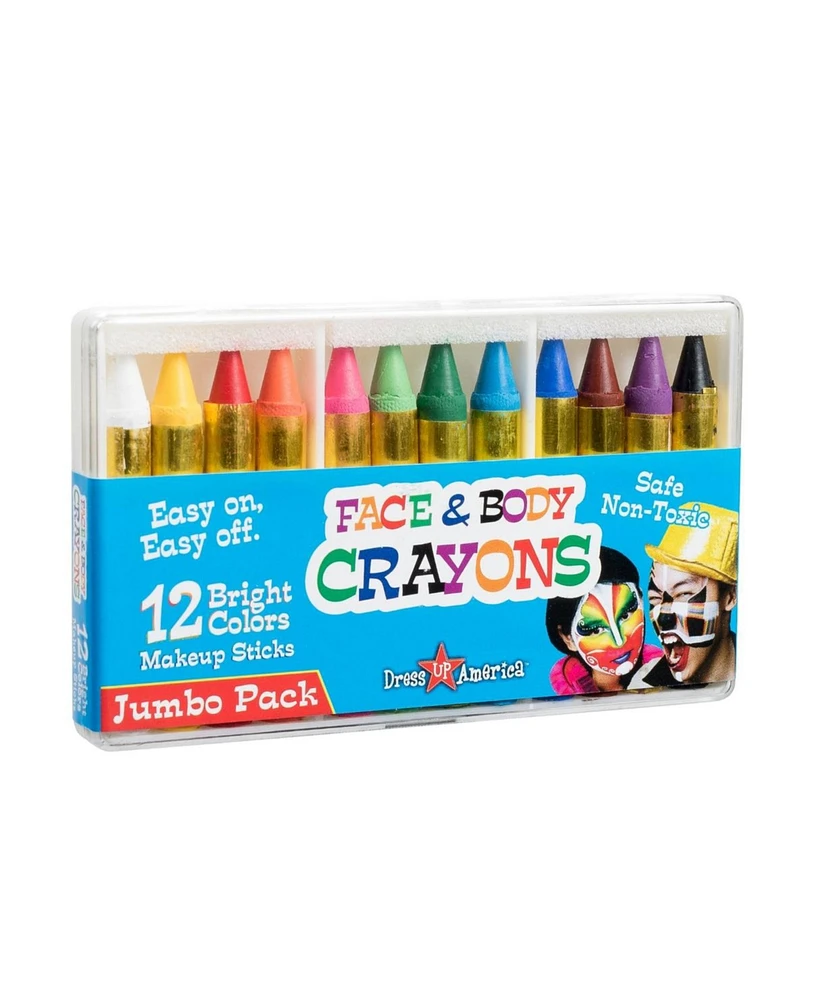 Dress Up America 12 Face Paint Crayons Set