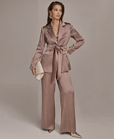 Donna Karan New York Women's Charmeuse Tie-Front Jacket