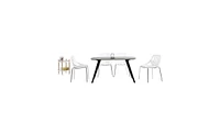 Slickblue 4-Piece Birds Nest Style Lounge Chair Set, Elegant White Design for Indoor & Outdoor Use