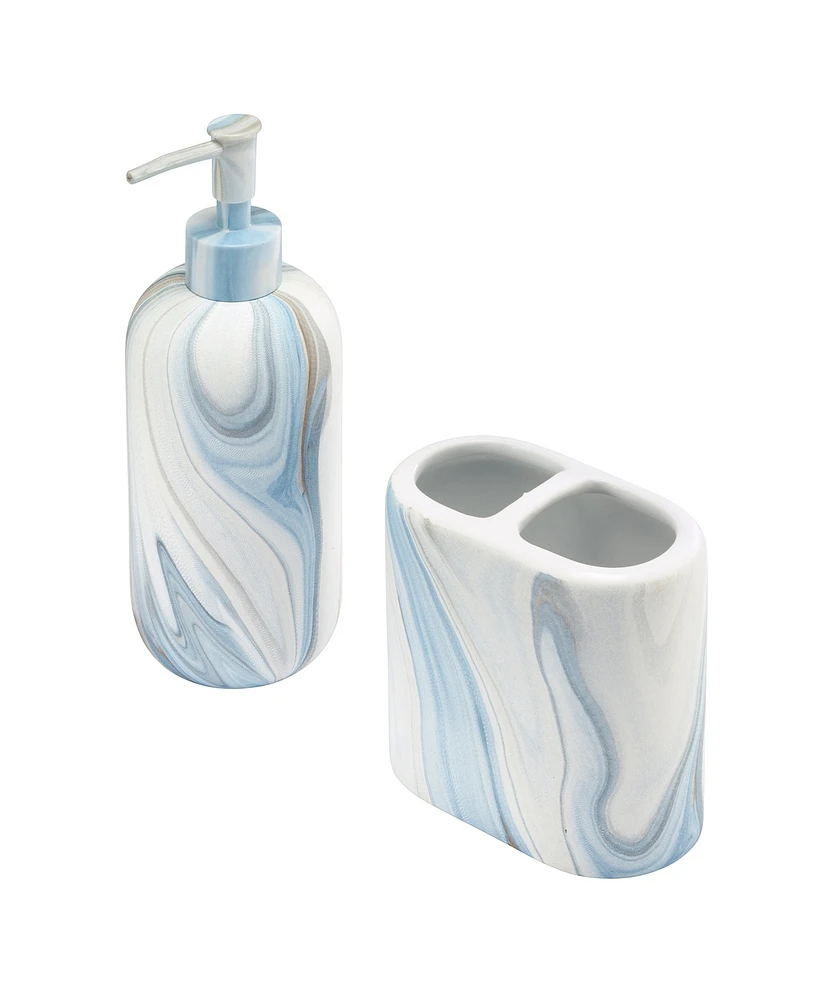 Avanti Waves Ceramic 2-Pc. Bath Accessory Set