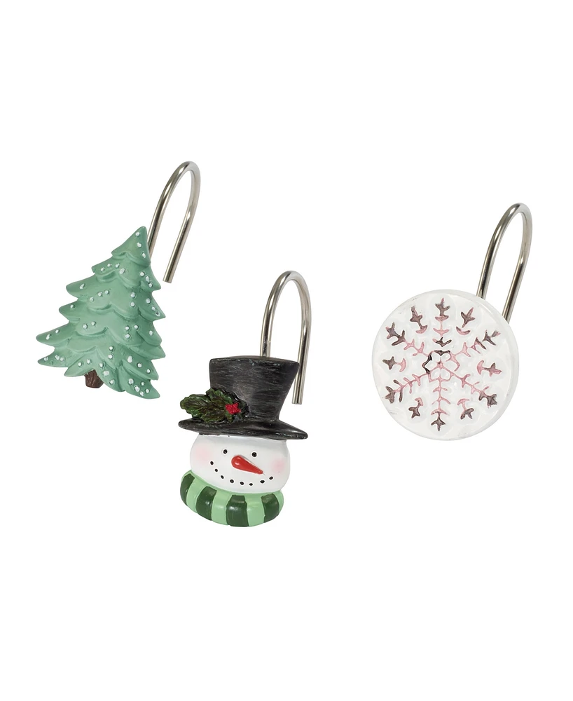 Avanti Winter Snowman Resin Shower Hooks