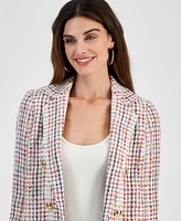 Anne Klein Women's Tweed Faux Double-Breasted Jacket