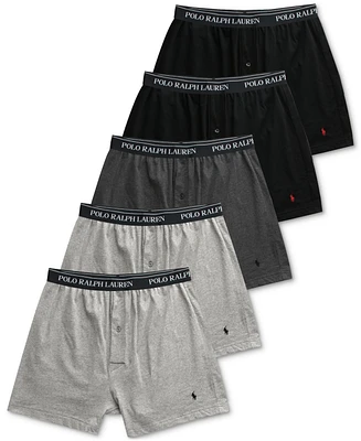 Polo Ralph Lauren Men's 5-Pack Classic-Fit Cotton Knit Boxers