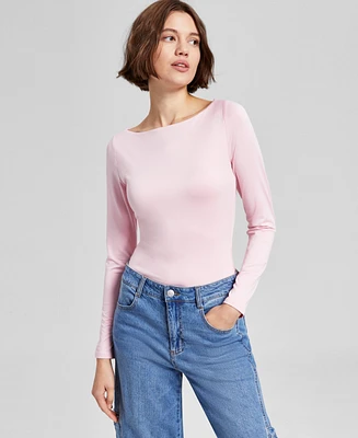 And Now This Women's Long-Sleeve Boat-Neck Bodysuit, Exclusively at Macy's