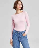 And Now This Women's Long-Sleeve Boat-Neck Bodysuit, Exclusively at Macy's