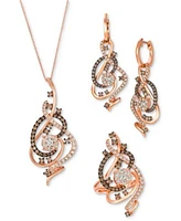 Le Vian Chocolate Nude Diamond Crazy Ring Earrings Pendant Necklace Collection In 14k Rose Gold