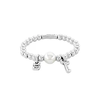 UNOde50 Sterling Silver Center Cultivated Pearl Metal Bracelet