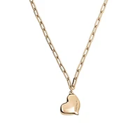 UNOde50 18k Gold-Plated Metal Alloy and Medium Sized Heart Necklace