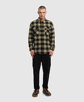 Ecko Unltd Men's Snap Front Sherpa Flannel Shacket