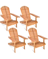 Vebreda Eucalyptus Chair Foldable Outdoor Wood Lounger Chair