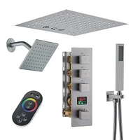 Casainc Digital Display Single Handle 1-Spray Thermostatic Dual Shower Faucet