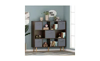 Slickblue Multifunctional Cube Bookshelf - Stylish Open Design for Books, Decor, and Souvenirs