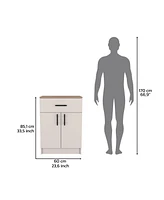 Depot E-Shop Barbados Pantry Organizer Cabinet 33" H, One Drawer, Two Interior Shelves, Two Doors